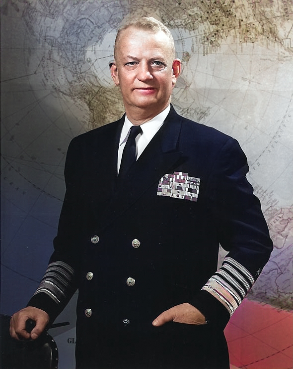 Portrait of Admiral Burke, 10 Jan 1959 [Colorized by WW2DB]