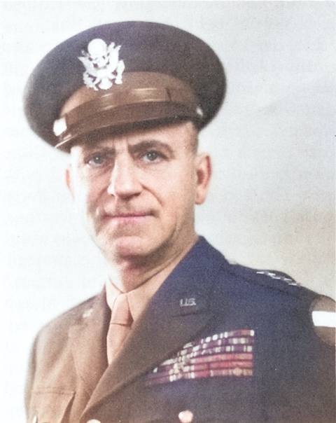 Portrait of Lieutenant General Leonard Gerow, late 1940s [Colorized by WW2DB]