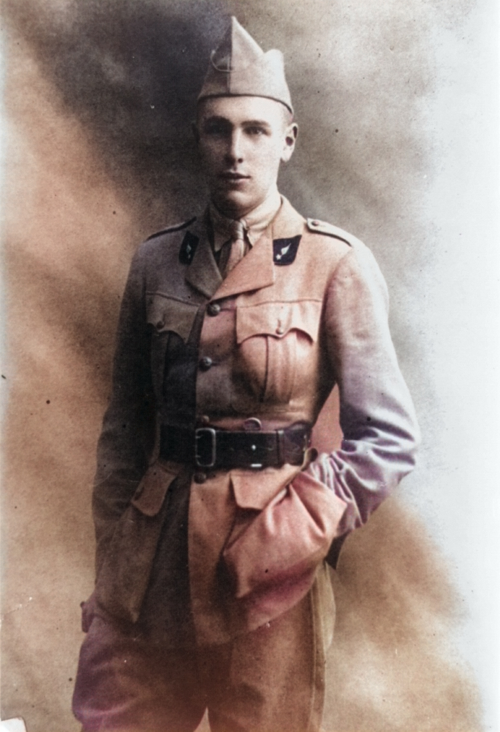 Portrait of Thomas Hitchcock, Jr., 6 Apr 1918 [Colorized by WW2DB]