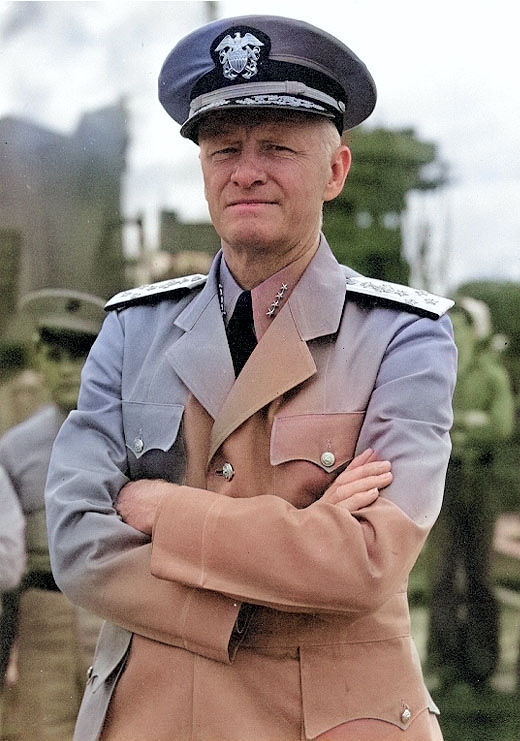 Admiral Chester Nimitz, circa 1942 [Colorized by WW2DB]