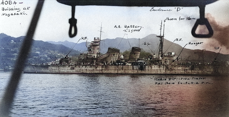 Aoba near Nagasaki, 1927, intelligence photo, 2 of 2 [Colorized by WW2DB]