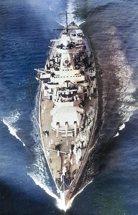 Photo Admiral Graf Spee In The English Channel Aug Photo Of Colorized By WW DB