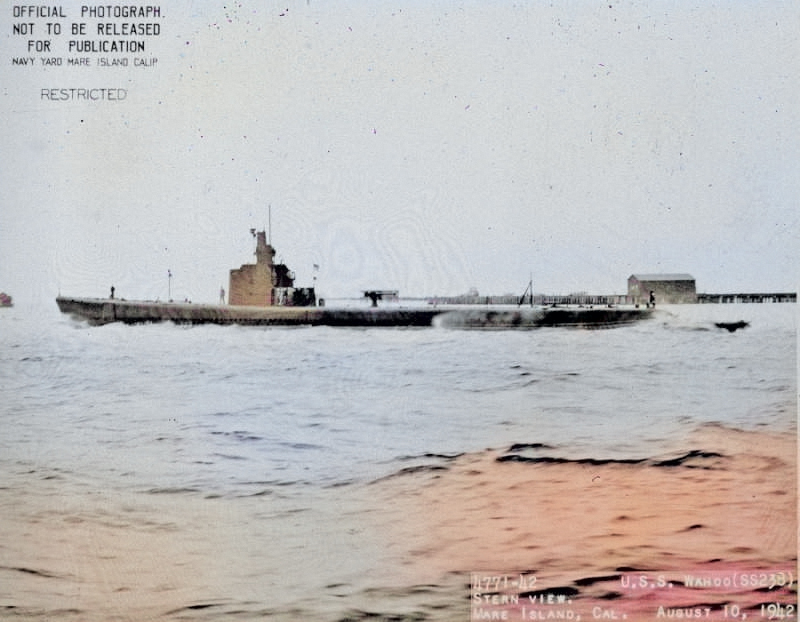 Photo Port Side View Of Uss Wahoo Mare Island Navy Yard Vallejo