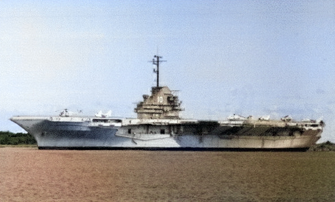 USS Yorktown, 1950s [Colorized by WW2DB]