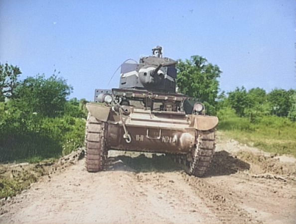 M3 light tank in training at Fort Knox, Kentucky, United States, Jun 1942, photo 3 of 4 [Colorized by WW2DB]