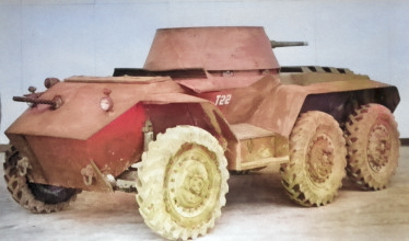 T22 prototype armored car, early 1940s [Colorized by WW2DB]