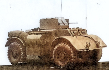 T17E2 Staghound AA armored car, date unknown [Colorized by WW2DB]