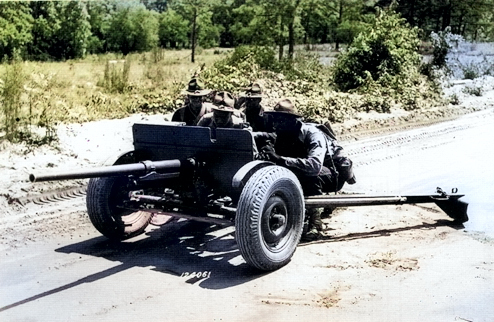 37 mm Gun M3, circa 1941 [Colorized by WW2DB]