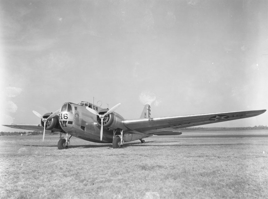 B-18 Bolo resting at an airfield, pre-May 1942