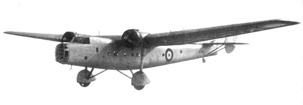 British Bombay aircraft in flight, circa 1940s