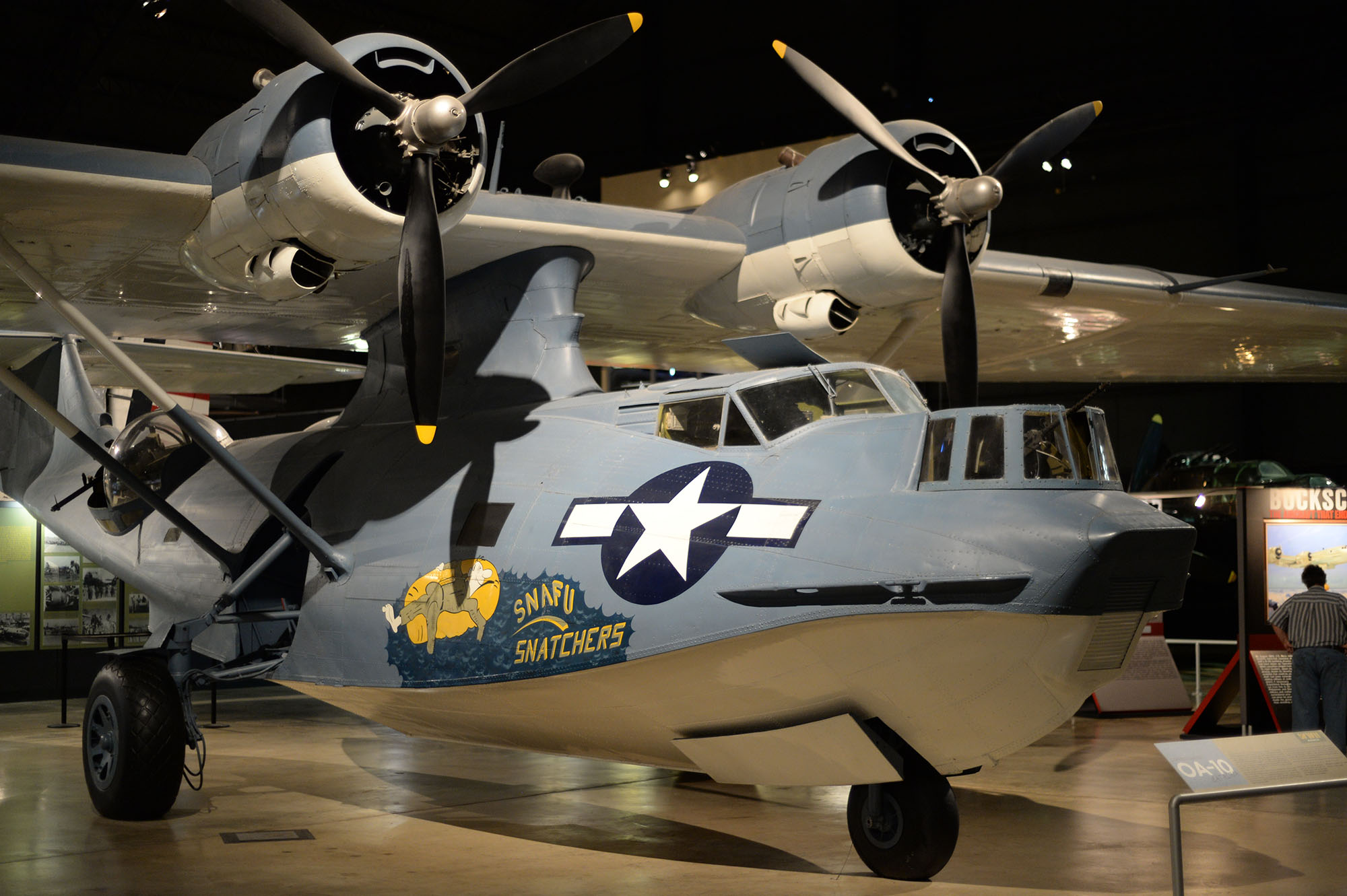 PBY-5A Catalina 'Snafu Snatchers' on display at the National Museum of the United States Air Force as an OA-10A Catalina, Dayton, Ohio, United States, 27 Jun 2014