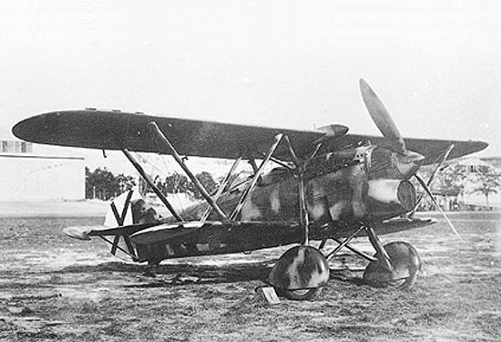 Italian-built CR.32 fighter during the Spanish Civil War, 1936-1939