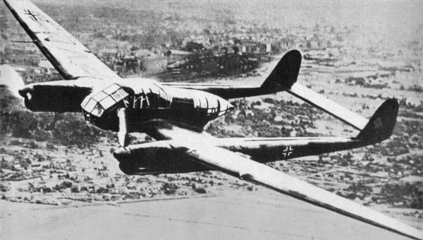 Prototype Fw 189 reconnaissance aircraft in flight, circa 1938-1939