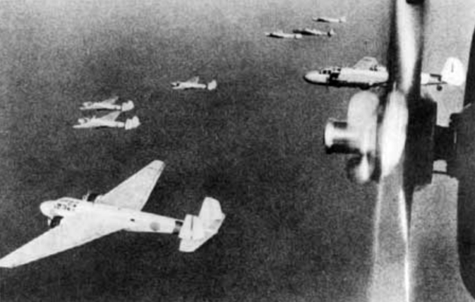 G3M1 and G3M2 bombers in flight, circa 1940s