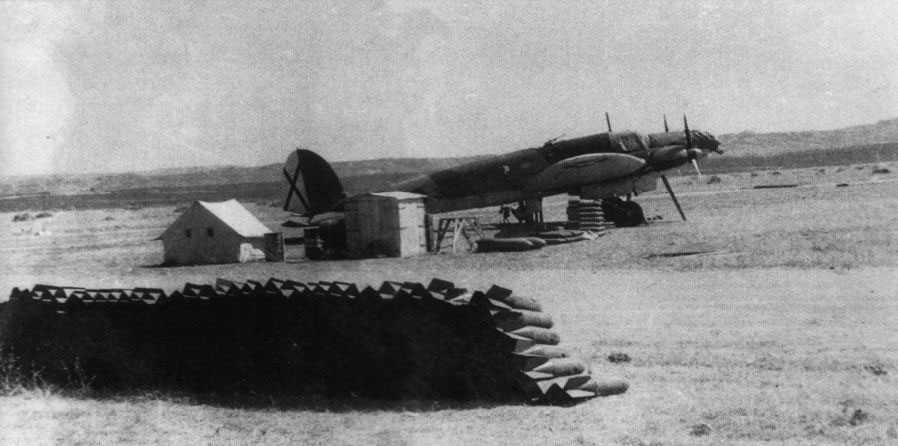 He 111 B bomber in Spain, early 1937