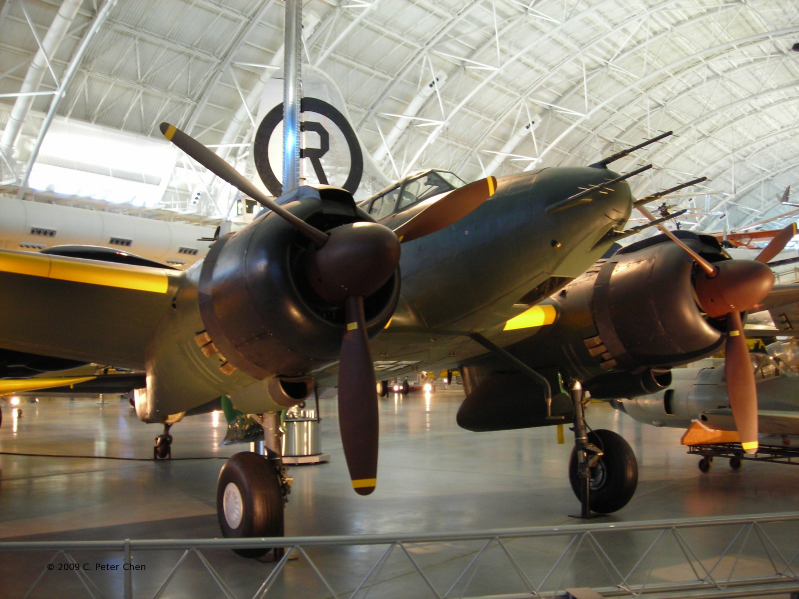 J1N1-S Gekko night fighter on display at the Smithsonian Air and Space Museum Udvar-Hazy Center, Chantilly, Virginia, United States, 26 Apr 2009