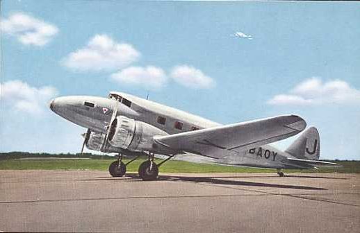 Postcard featuring a AT-2 aircraft of Japan Air Transport airliner, circa 1937