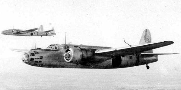 Two Ki-49 bombers in flight, date unknown