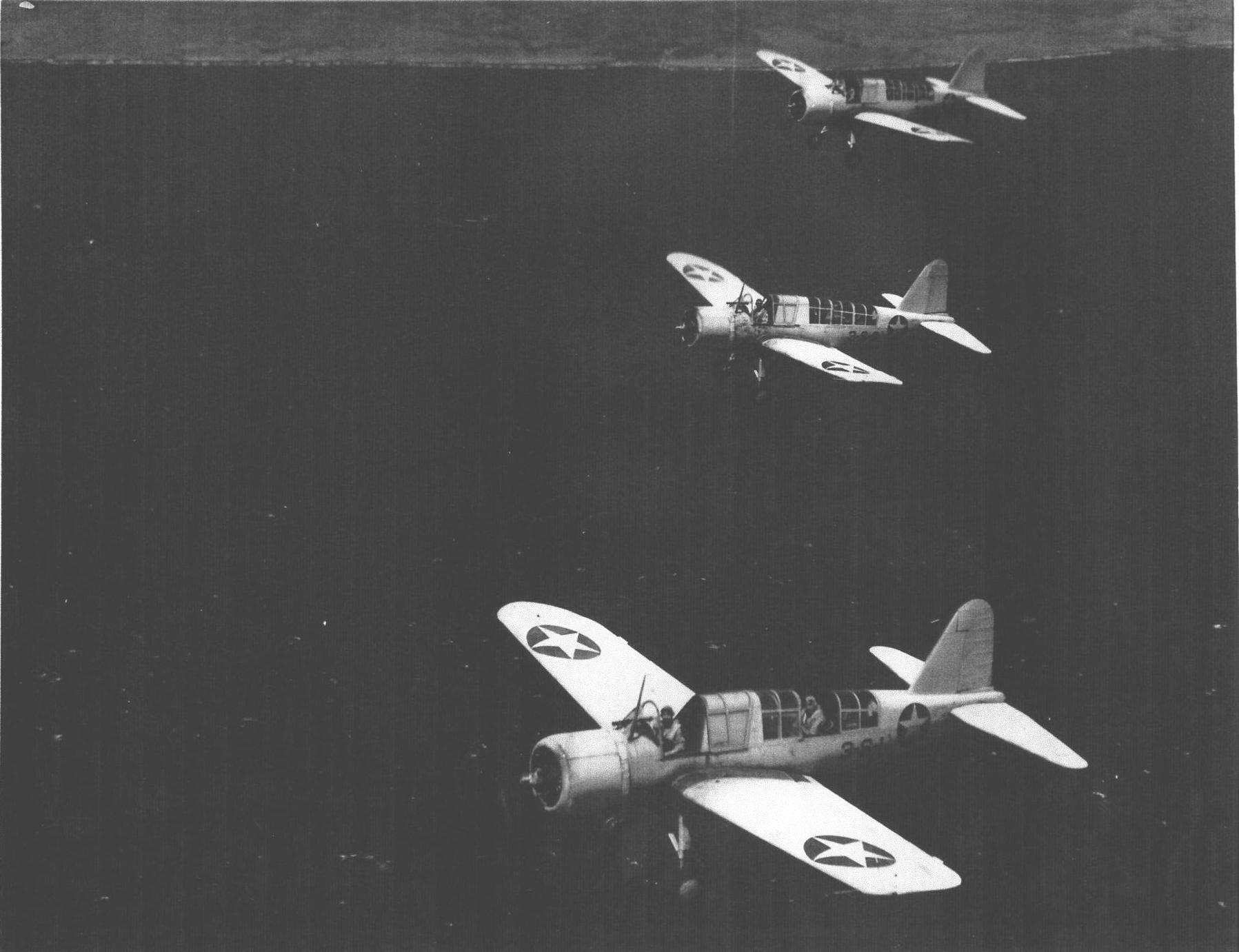 Land-variant OS2U Kingfisher aircraft of US Navy Scouting Squadron 44 flying convoy protection and anti-submarine patrols, Hato Field, Curaçao, Dutch West Indies, 2 Nov 1942-1 Feb 1943, photo 3 of 3