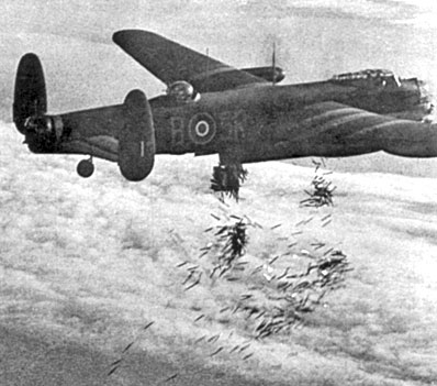 101 Squadron Lancaster dropped its bomb load over Duisburg, Germany during Operation Hurricane, 14 Oct 1944