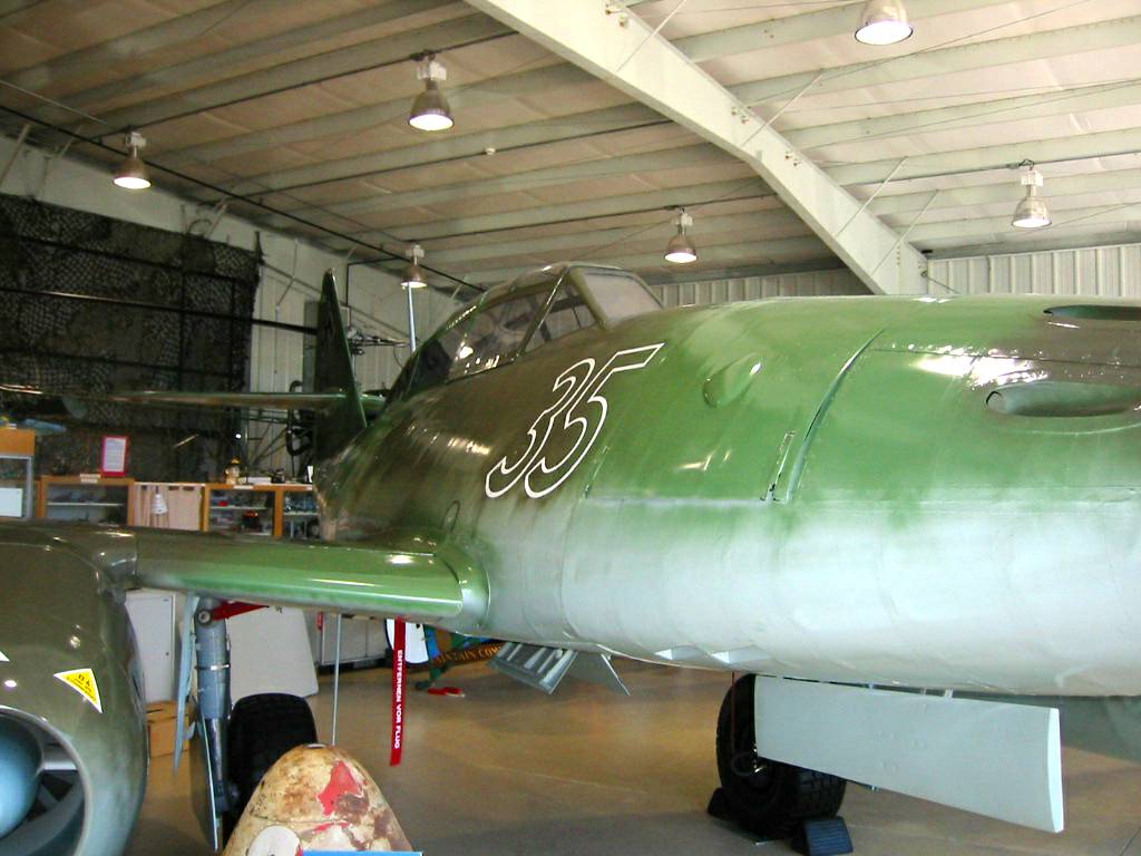 Me 262 Schwalbe jet fighter on display at Naval Air Station Joint Reserve Base Willow Grove, Horsham, Pennsylvania, United States, 2 Nov 2007, photo 4 of 6