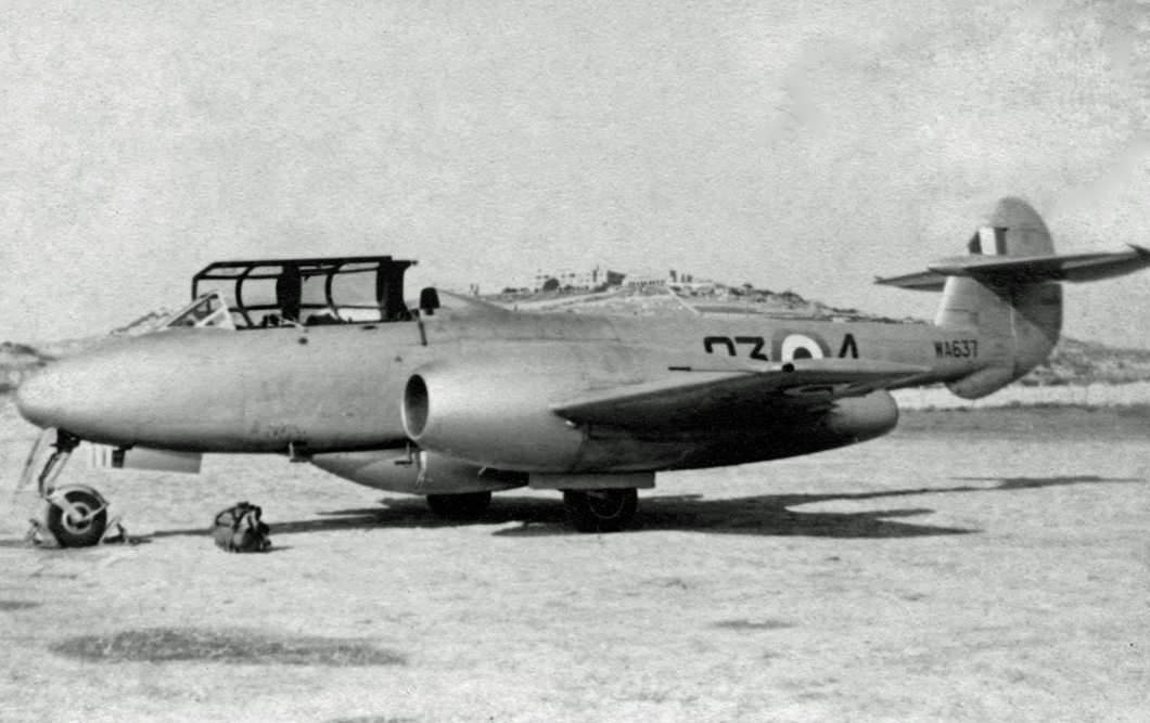 Meteor T.7 of No. 613 Squadron RAF at Ta' Qali, Malta, Jul 1952