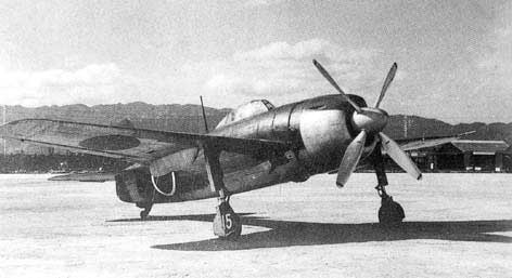 N1K1-J Shiden aircraft resting at an airfield, date unknown