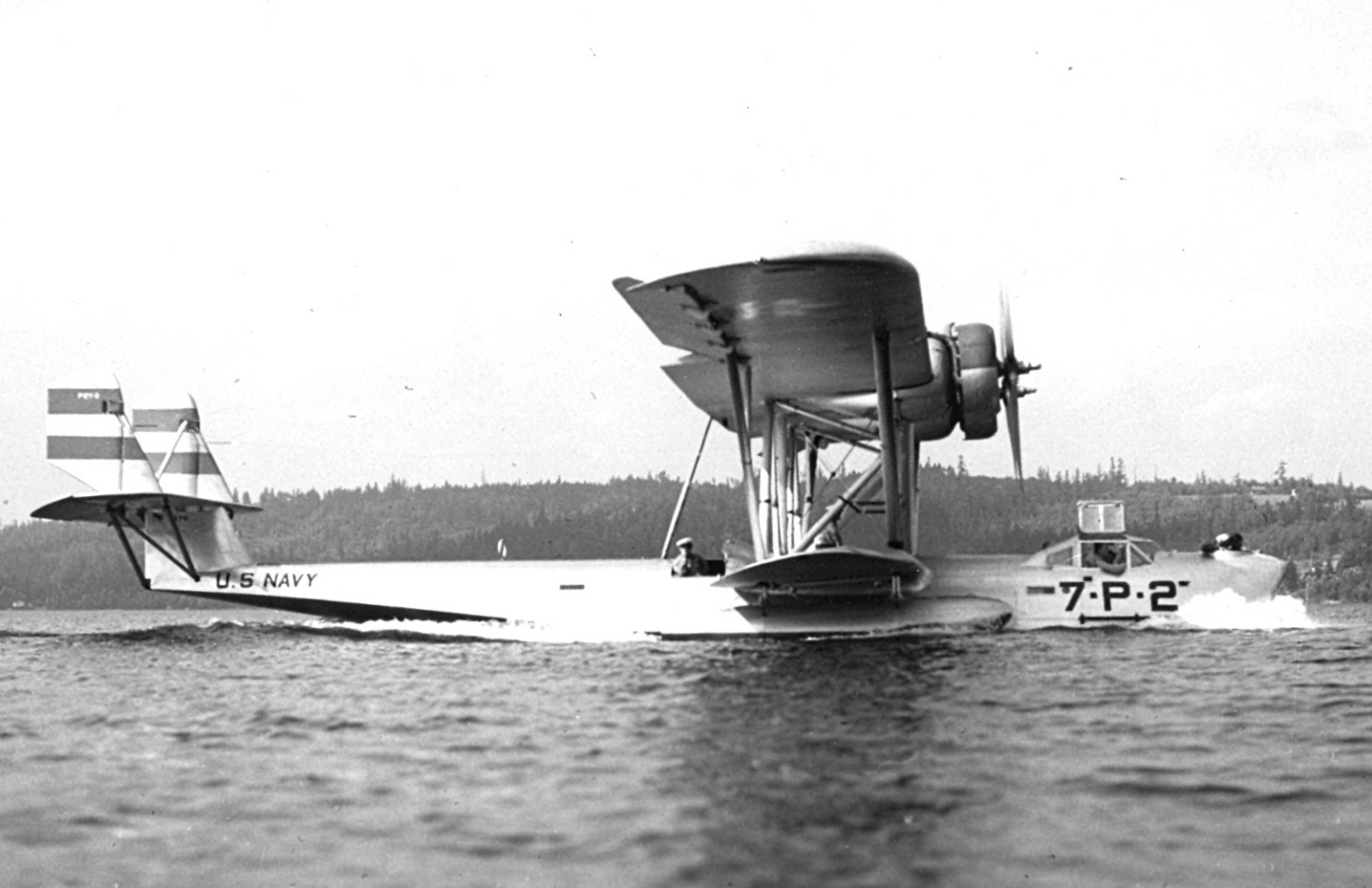 P2Y aircraft taxiing on water, date unknown