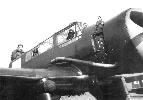 External view of the cockpit of PZL.23B light bomber, date unknown