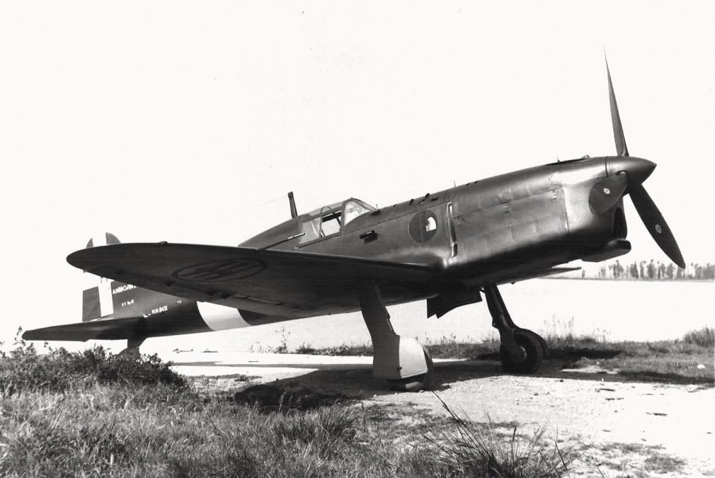 SAI.207 light fighter resting at an airfield, date unknown, photo 1 of 3