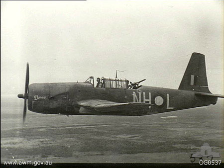 Australian A-31 Vengeance flying near Merauke, New Guinea, 23 Dec 1943