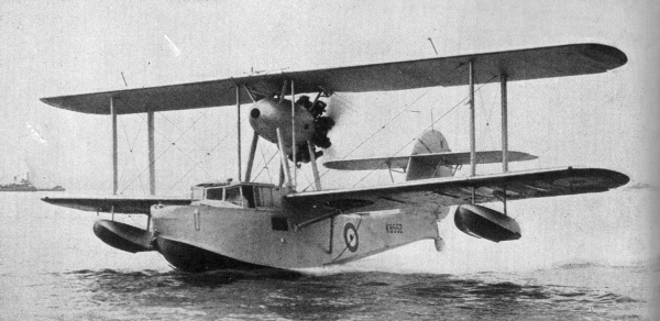 Walrus aircraft taxiing on water, date unknown