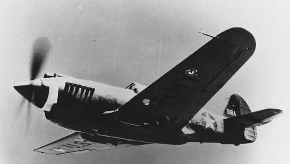 Warhawk aircraft in flight, May 1942-Jan 1943, photo 2 of 2