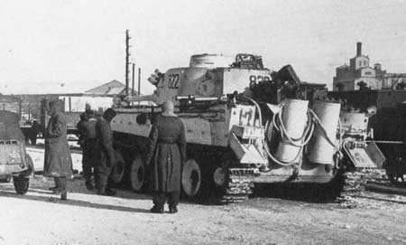 Tiger I heavy tank of the German 2nd SS Panzer Division 'Das Reich' in the suburbs of Kharkov, Ukraine, date unknown
