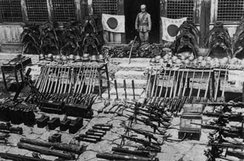 Chinese soldier with Japanese equipment captured during the Third Battle of Changsha, Jan 1942