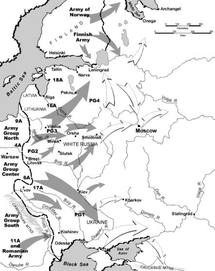 Battle plans for Barbarossa