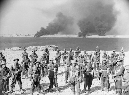 Troops of the 11th Infantry Battalion, Australian 6th Division at Tobruk, Libya, 22 Jan 1941
