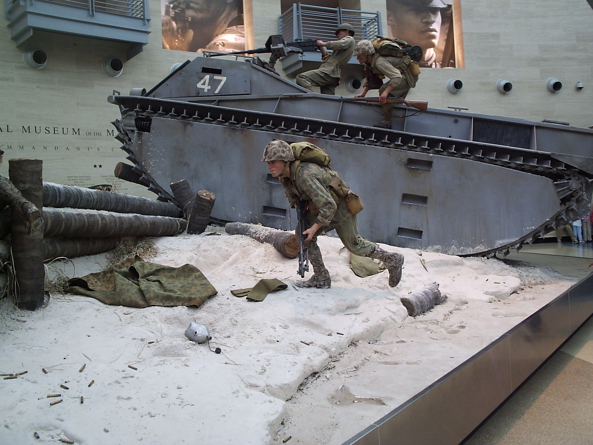 Tarawa display in the Leatherneck Gallery at the National Museum of the Marine Corps, Quantico, Virginia, United States, 15 Jan 2007, photo 1 of 2