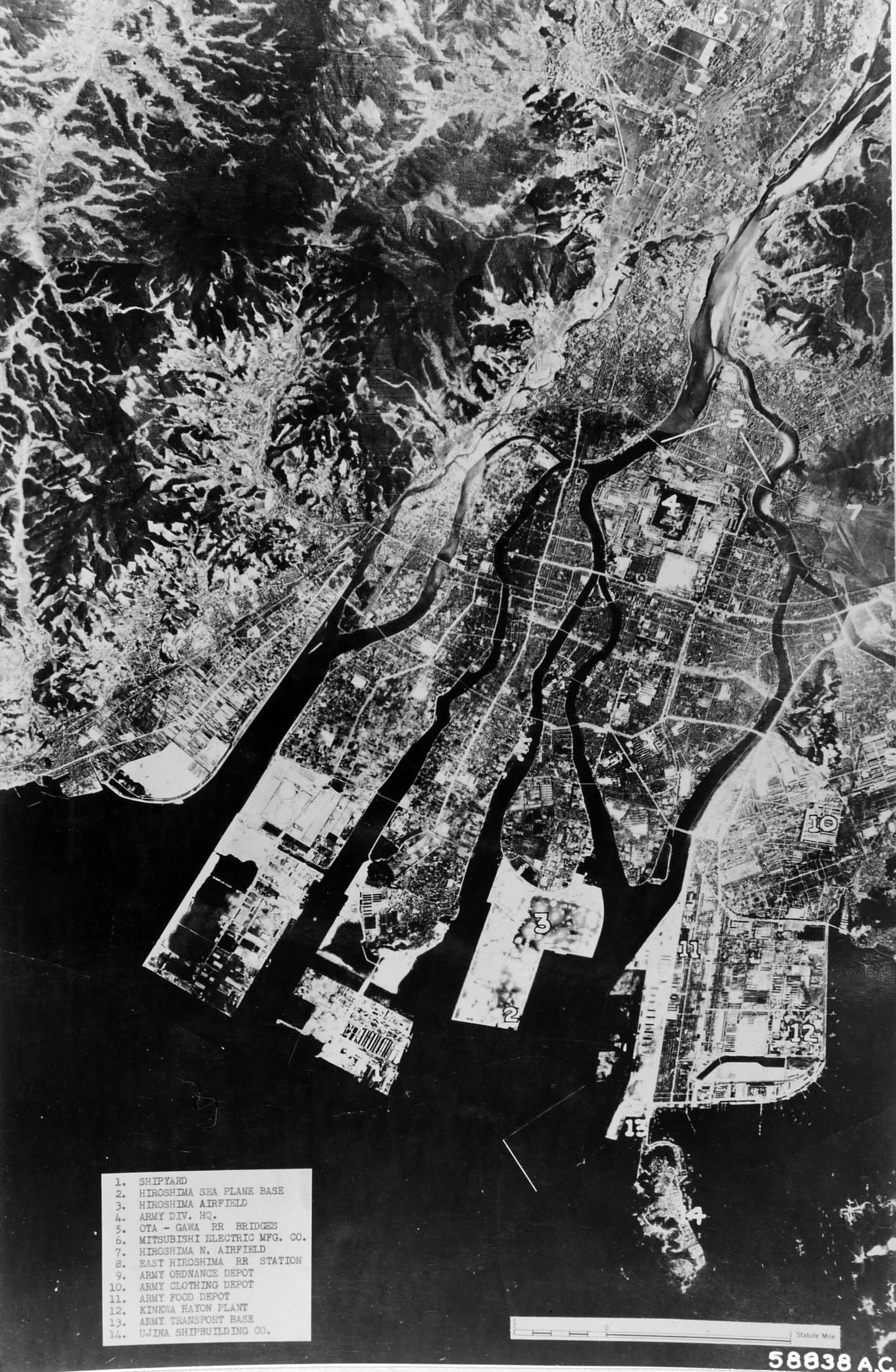 [Photo] Aerial View Of Hiroshima, Japan, Aug 1945 | World War II Database