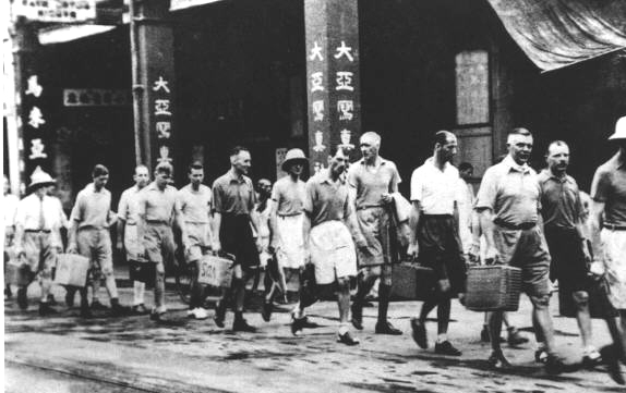 Western bankers and businessmen being rounded up by the Japanese, Hong Kong, Dec 1941-Jan 1942