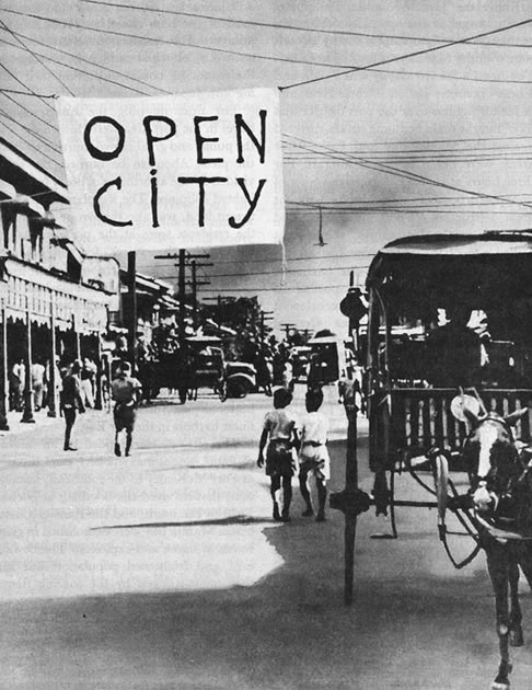 Manila, Philippines was declared an open city on 26 Dec 1941 to prevent unnecessary destruction