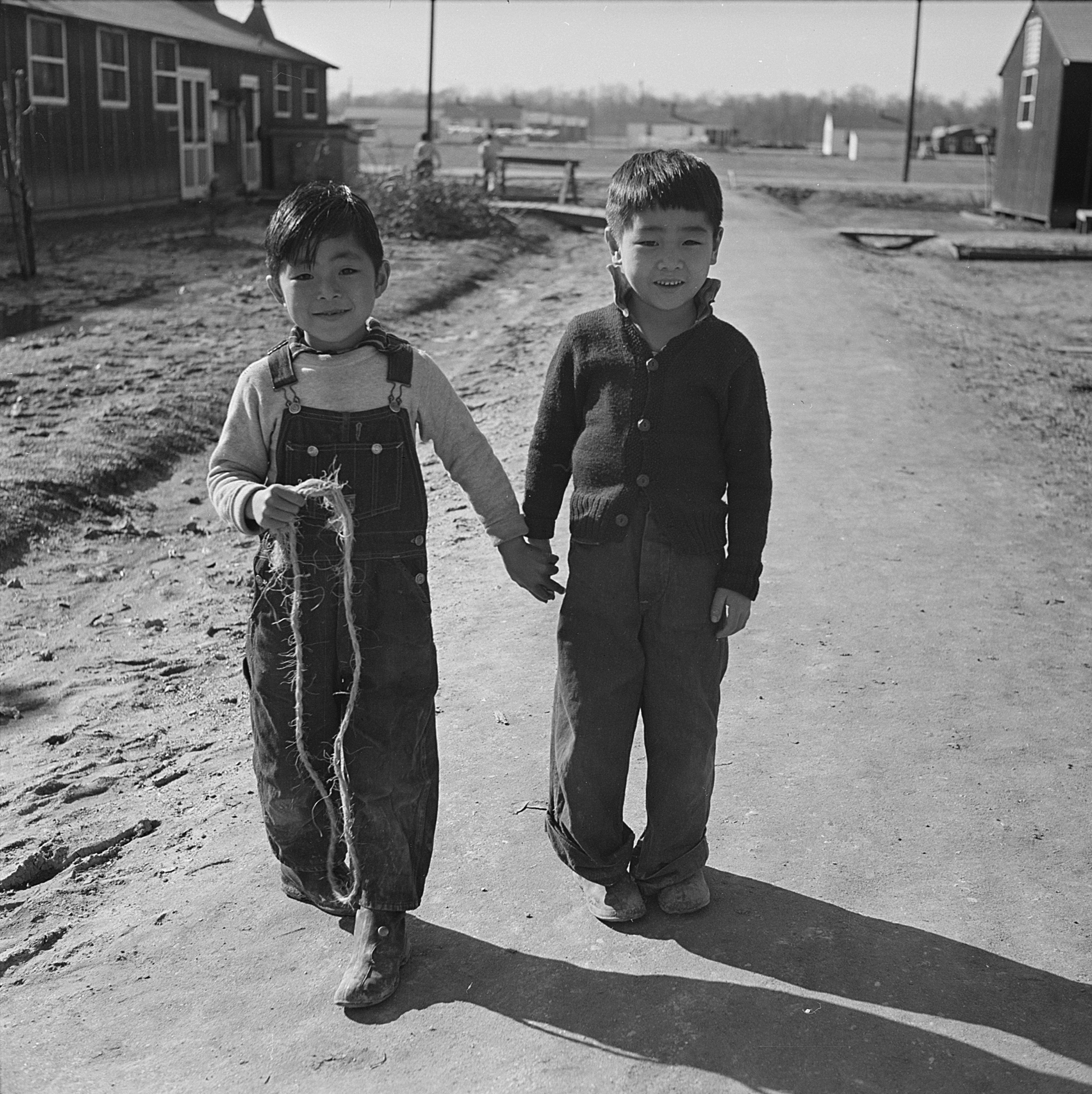 Japanese-American children at Jerome War Relocation Center, Arkansas, United States, 18 Jan 1944