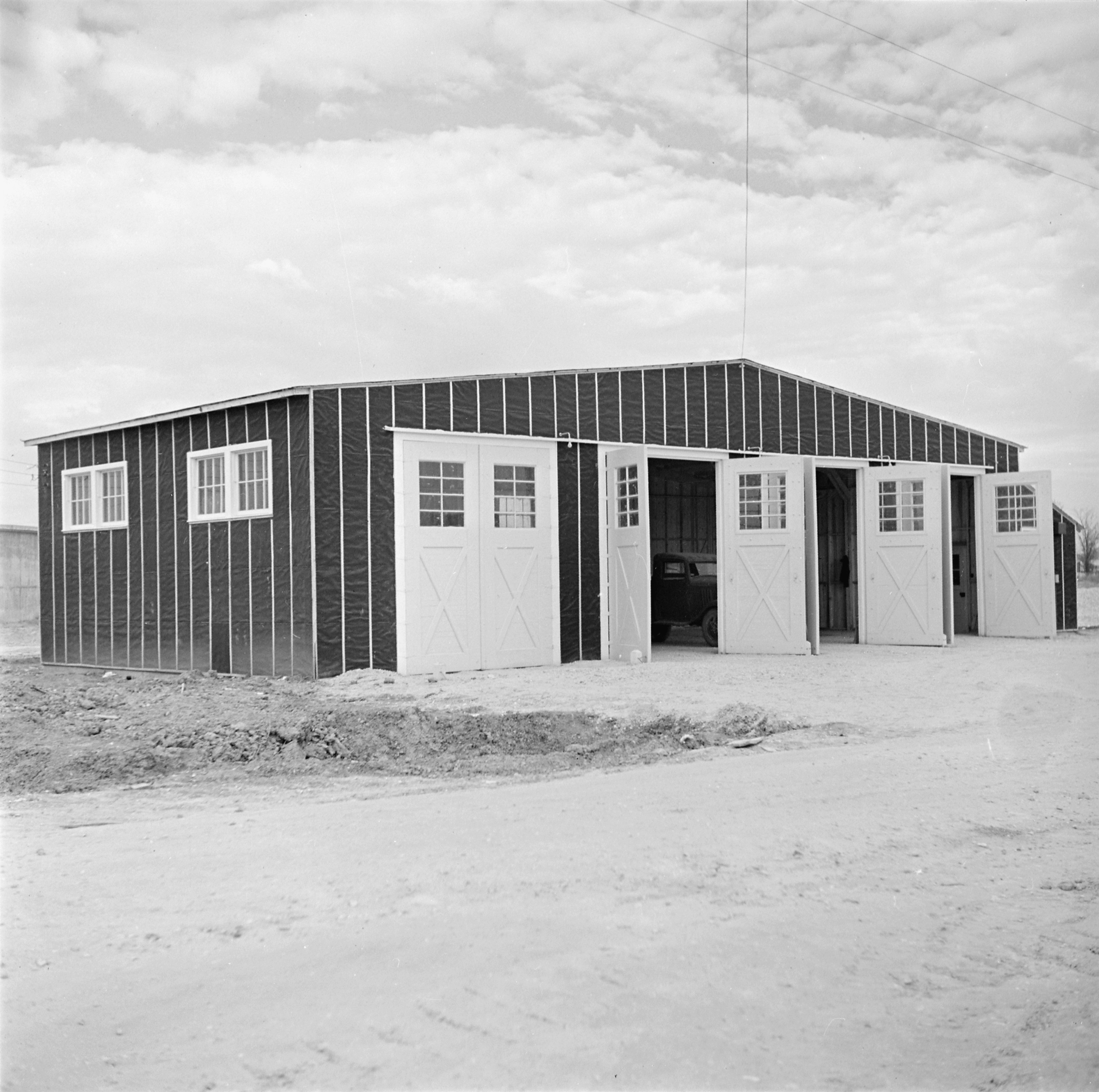 Fire station, Jerome War Relocation Center, Arkansas, United States, 17 Nov 1942