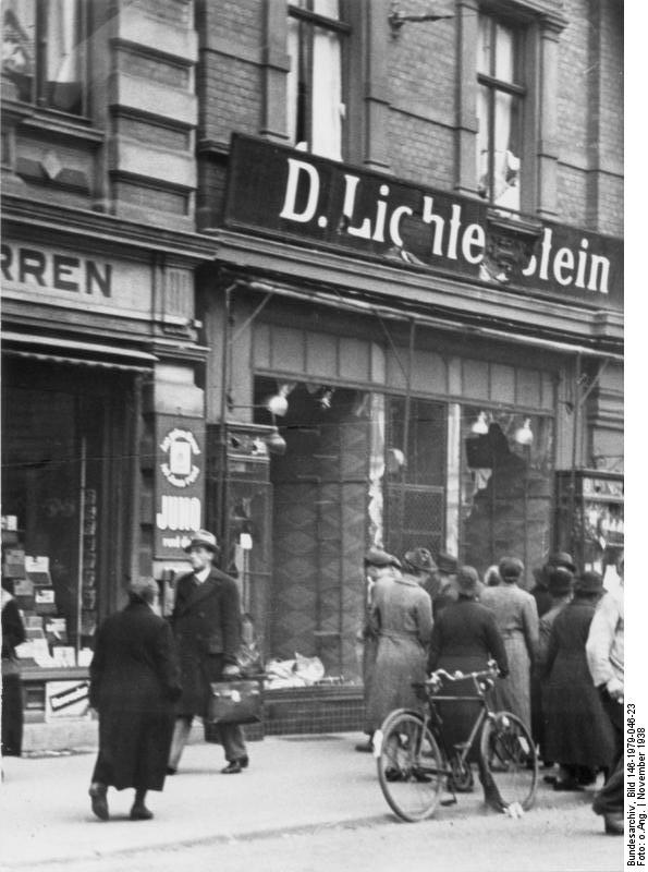 Destroyed Jewish shop in Magdeburg, Germany, 9 Nov 1938, photo 6 of 7
