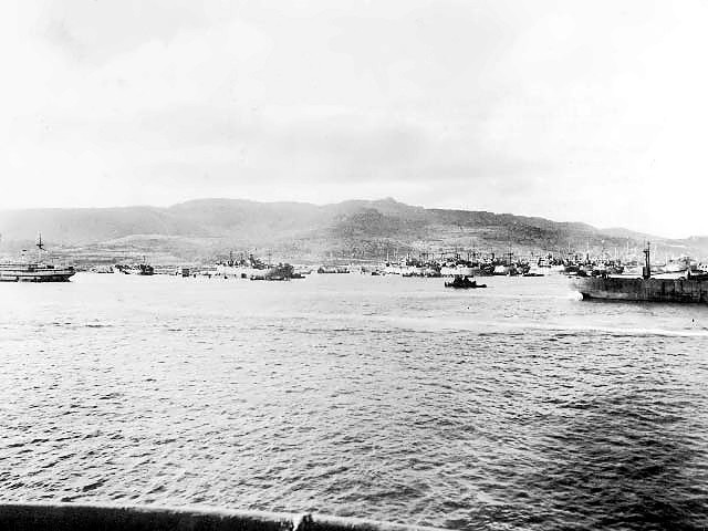American naval vessels off Saipan, Mariana Islands, Jul-Aug 1944