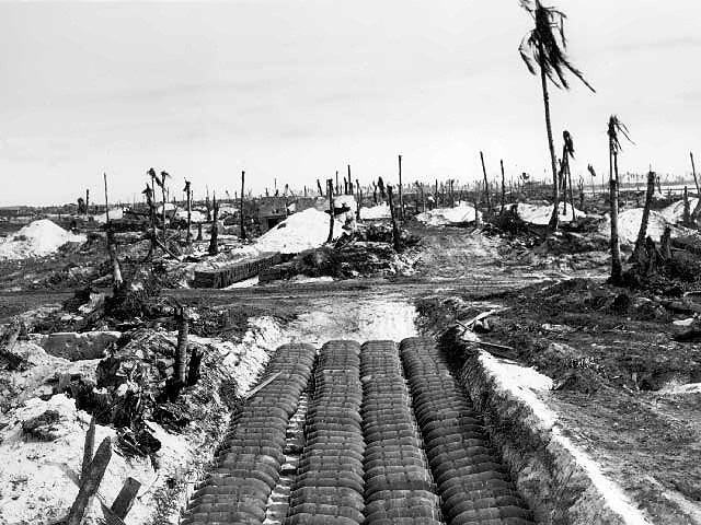An American bomb dump in the Marshall Islands, 1944