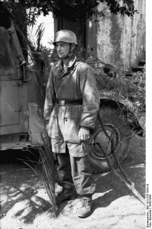 German paratrooper sergeant, Monte Cassino, Italy, 1943-1944