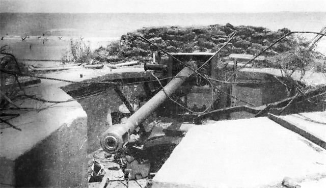 German coastal artillery at Normandy, France, circa Aug-Sep 1944