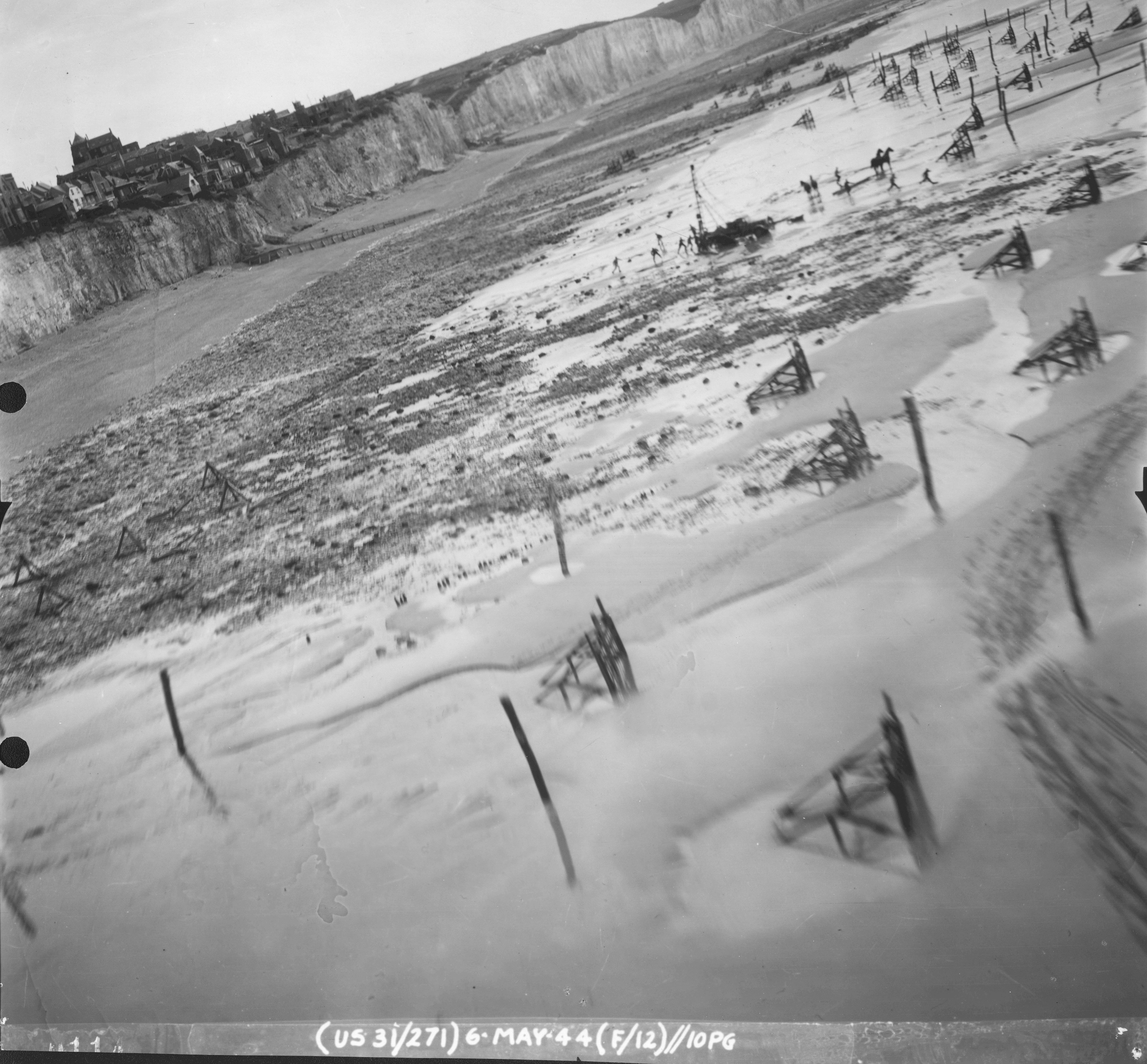 Normandy beach defenses, France, 6 May 1944, photo 3 of 4