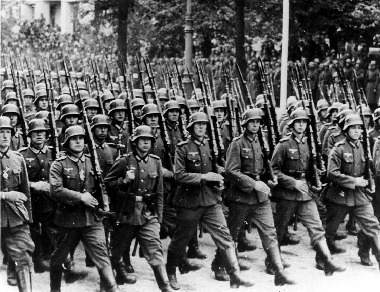 German soldiers marched into Rhineland, 7 Mar 1936